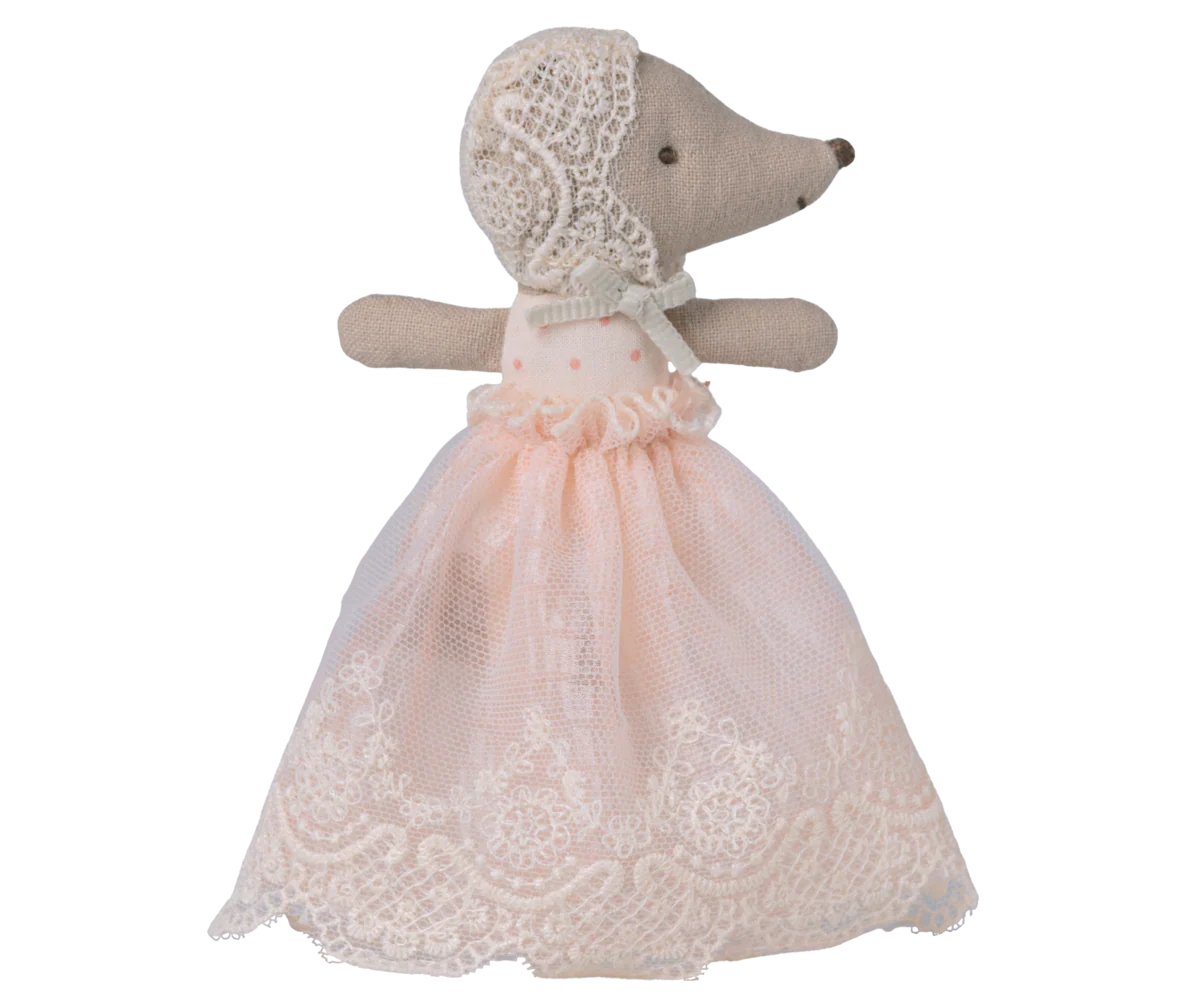 Maileg Baby Mouse in Gown - Powder #17-6000-00