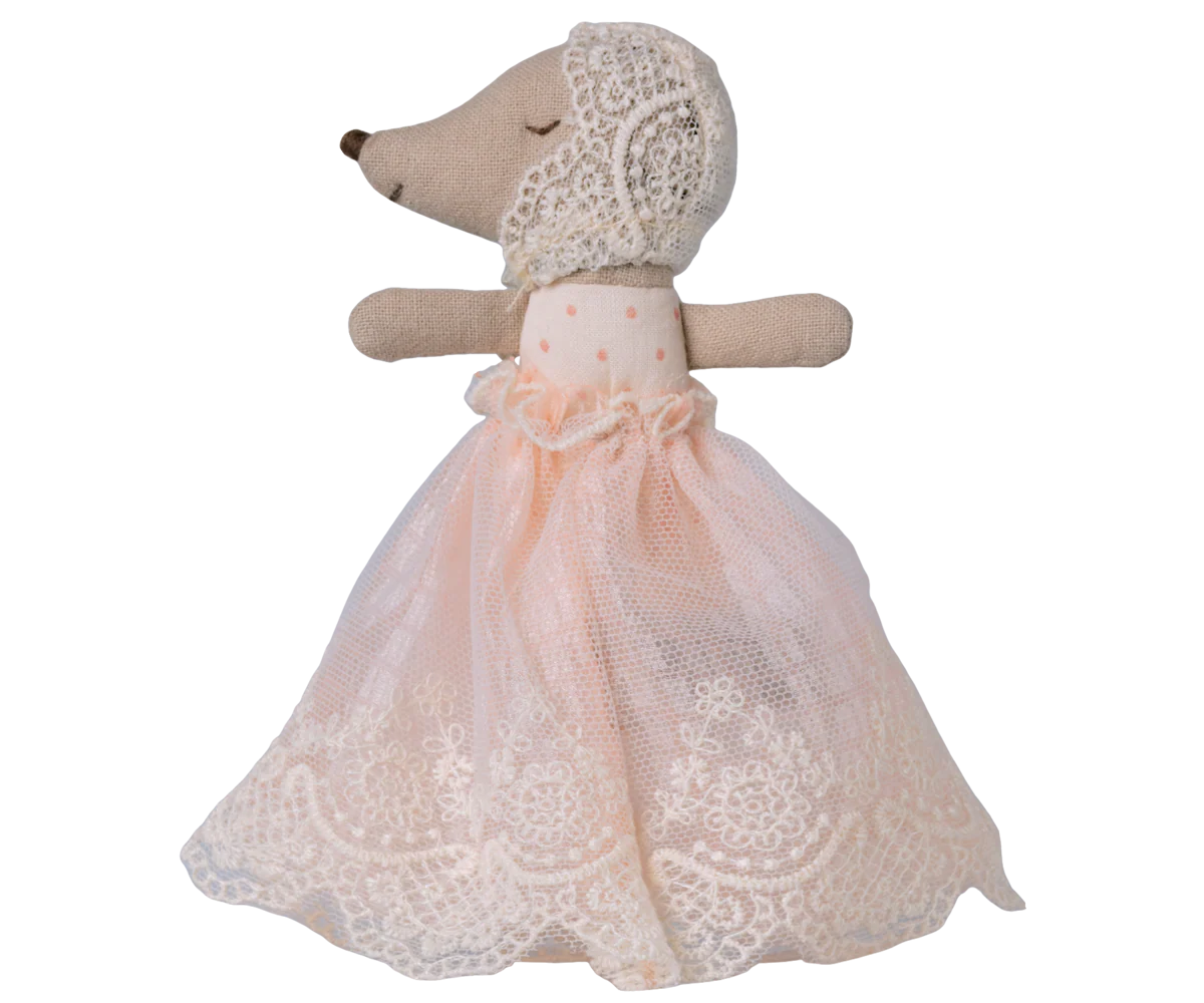 Maileg Baby Mouse in Gown - Powder #17-6000-00