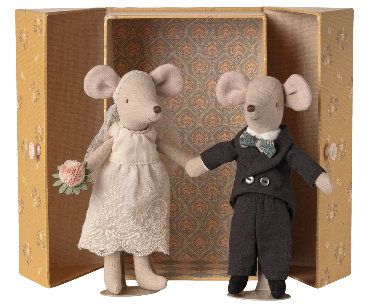 Maileg Wedding Mice Couple in Box, Mum and Dad #17-6300