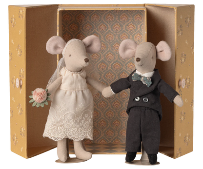 Maileg Wedding Mice Couple in Box, Mum and Dad #17-6300
