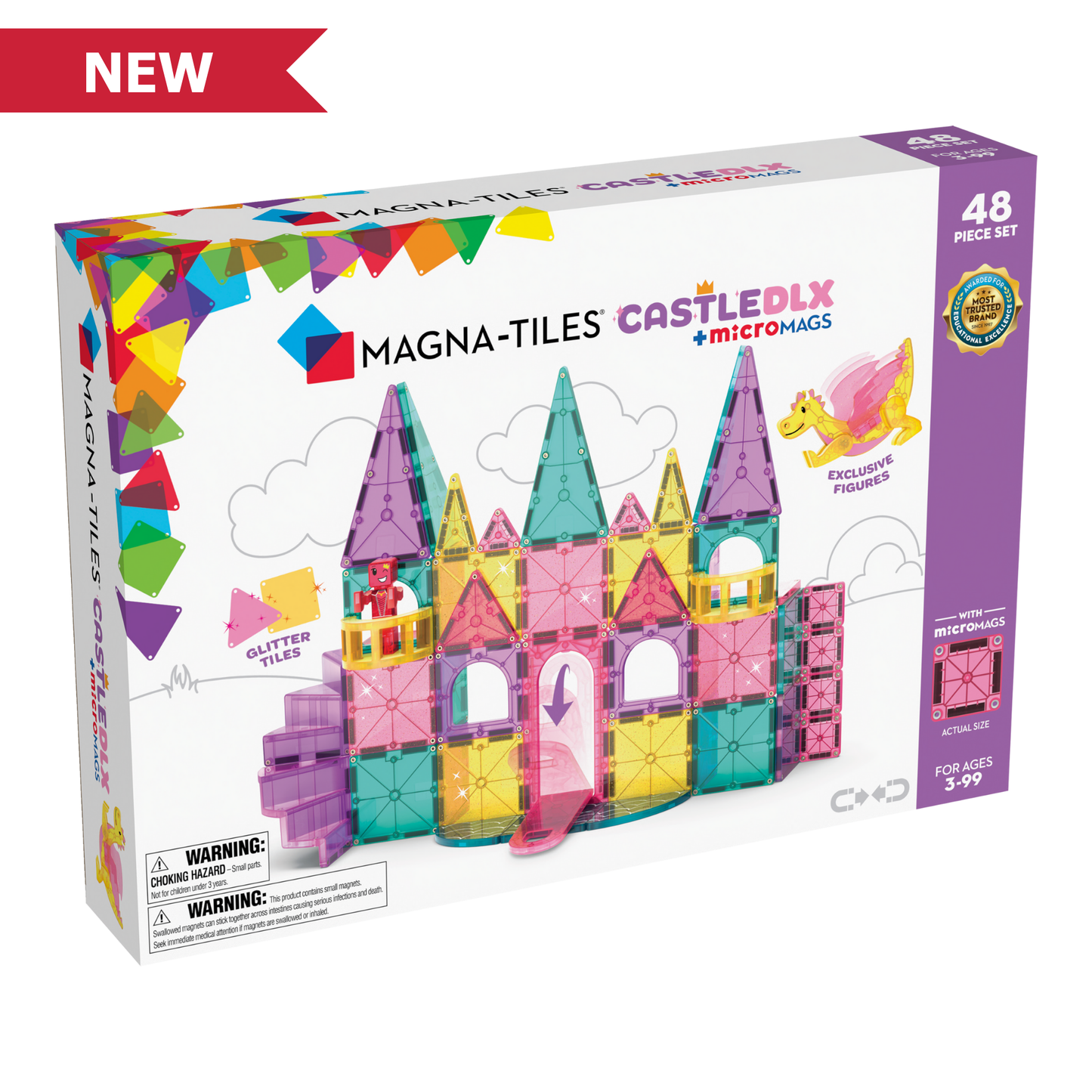 Magna-Tiles Castle DLX 48 Piece Set + MicroMags