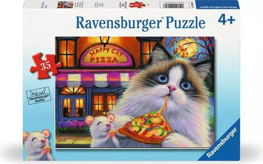 Happy Cat Pizza: 35 piece Puzzle
