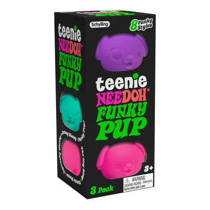 Schylling Official NeeDoh Teenie Funky Pup 3-Pack - No Returns or Refunds