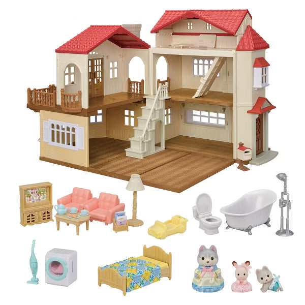 Calico Critters Red Roof Country Home Gift Set - Secret Attic Playroom