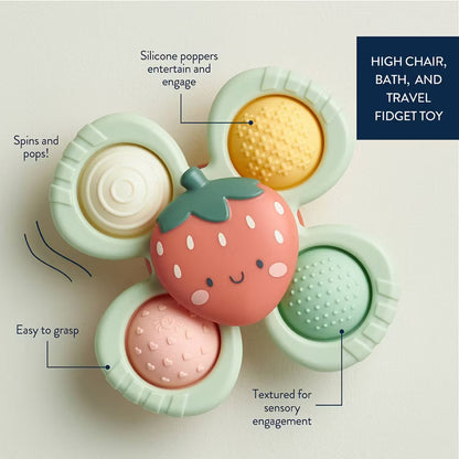 Itzy Pop & Whirl - Bath & Travel Toy - Strawberry
