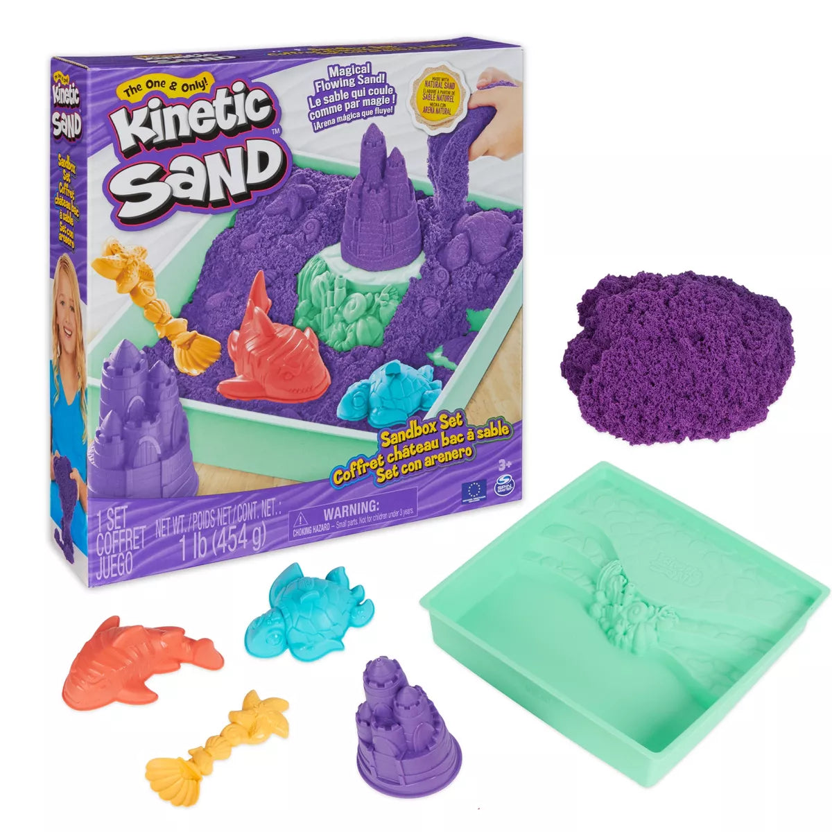 Kinetic Sand Sandbox Set, 1lb