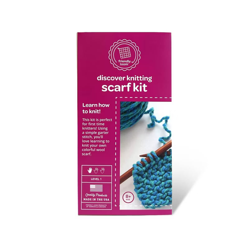 Discovery Knitting Scarf Kit - Blue