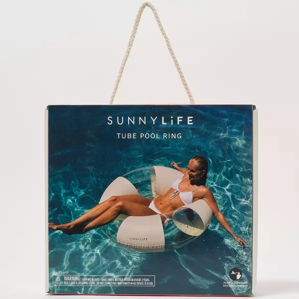 Tube Pool Ring Cotton Candy Stripe