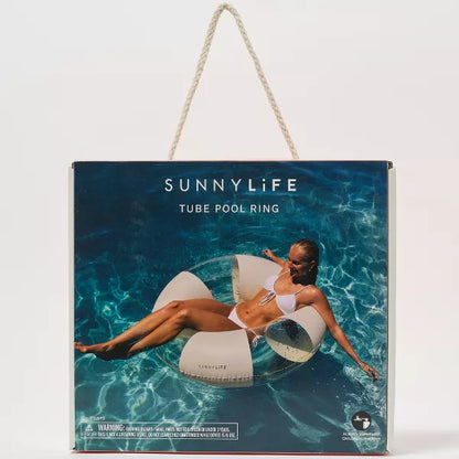 Tube Pool Ring Cotton Candy Stripe