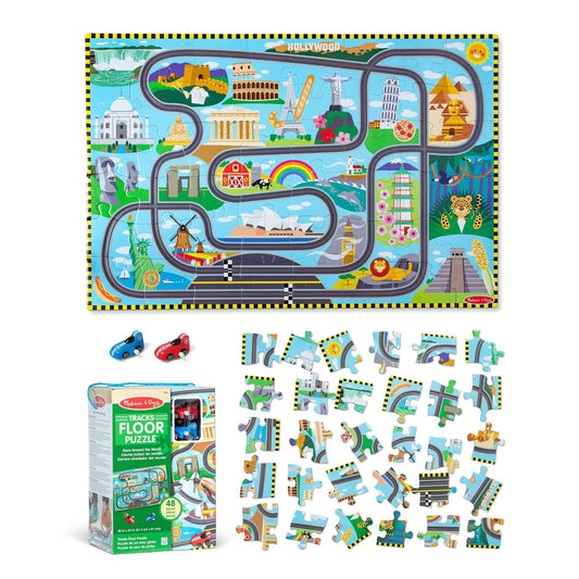 Race Track Floor Puzzle & Play Set - 48 Pieces