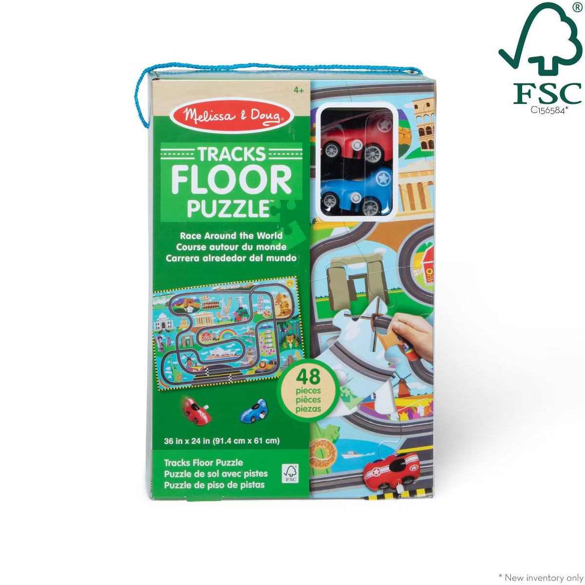 Race Track Floor Puzzle & Play Set - 48 Pieces