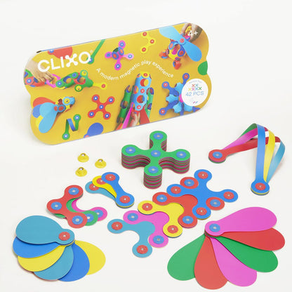 Clixo Rainbow Pack - 42 pieces 8 shapes - Little Pickles Toy Store