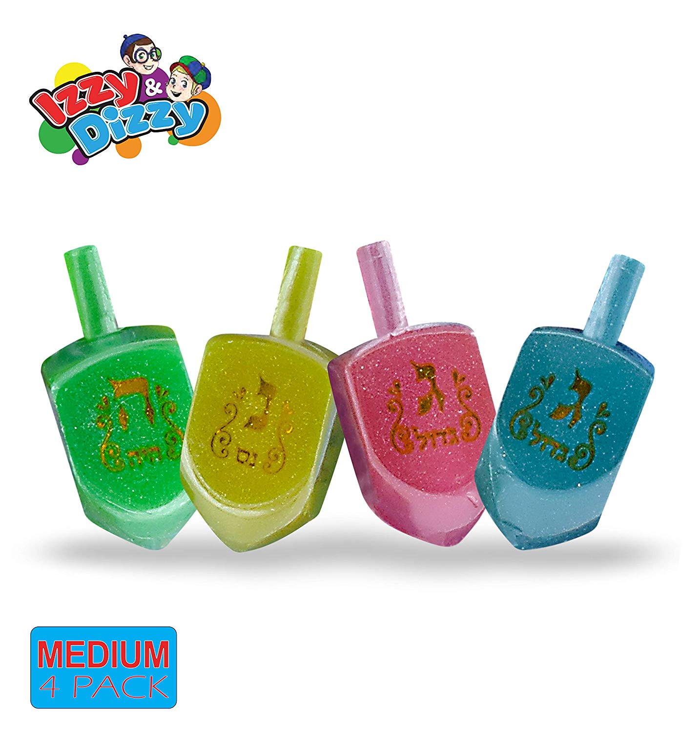 Glow-in-the-Dark Dreidels - 4 Pack
