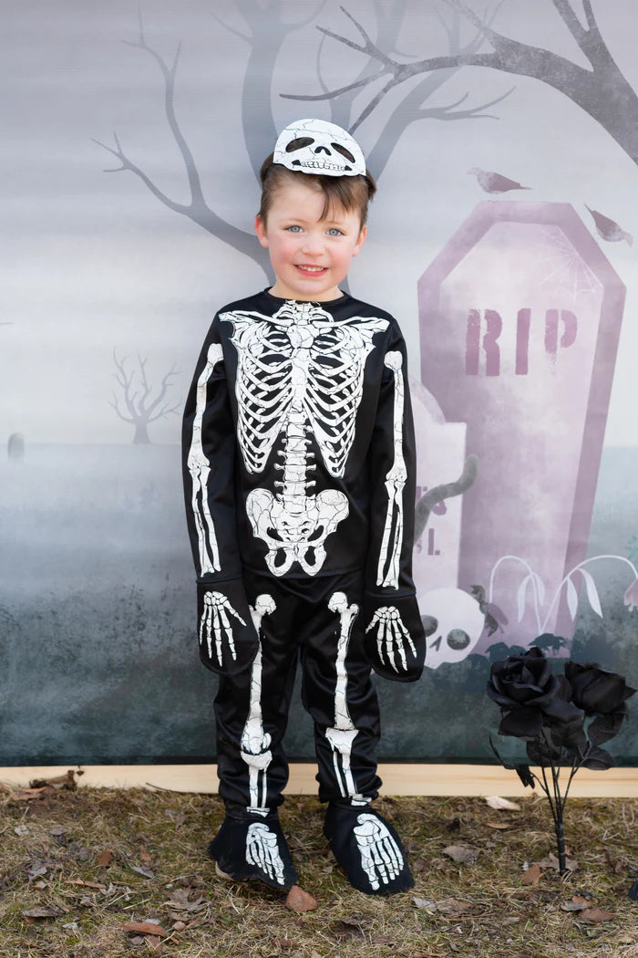 GID Skeleton Shirt Pants Mask, Size 5-6
