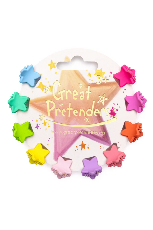 Rainbow Star Mini Hairclips, 10pcs