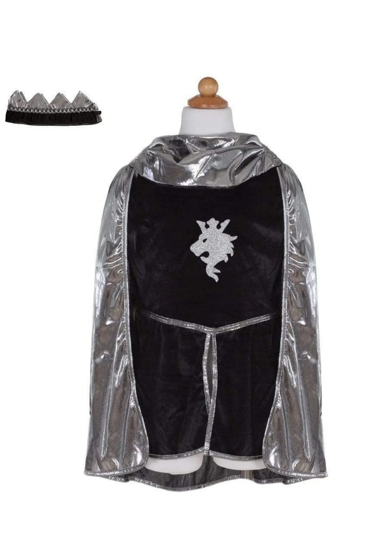 Silver Knight Set With Cape & Crown