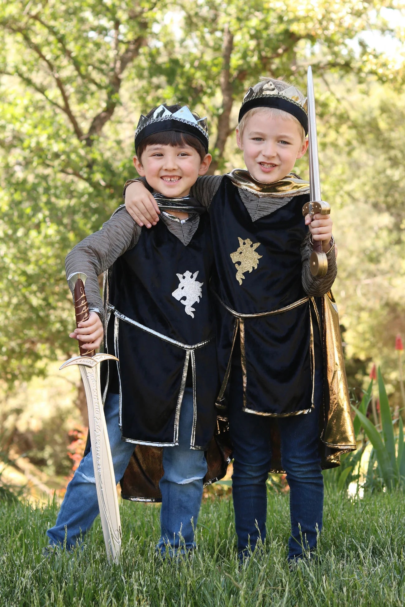 Silver Knight Set With Cape & Crown