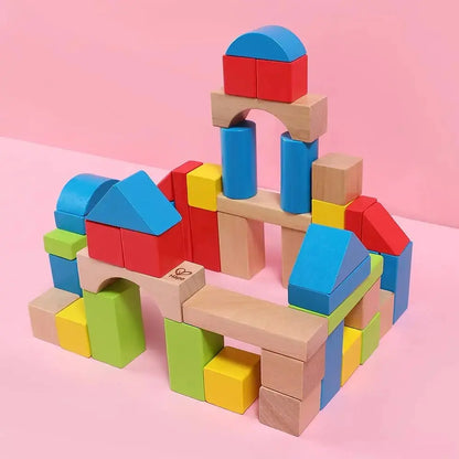 Maple Wood Kids Building Blocks - 50 Piece Set - Little Pickles Toy Store
