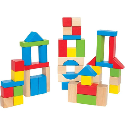 Maple Wood Kids Building Blocks - 50 Piece Set - Little Pickles Toy Store