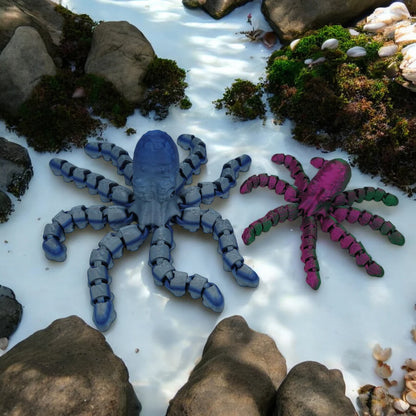 3D Printed Articulated Inkyblinky Octopus (Assorted Colors)