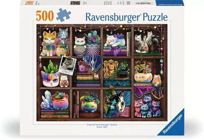 Cubby Cats and Succulents: 500 pc Puzzle