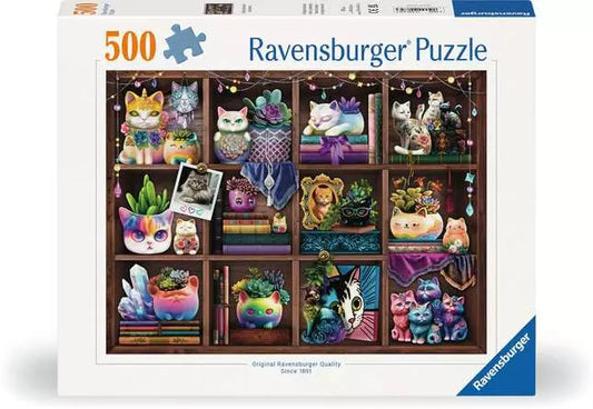 Cubby Cats and Succulents: 500 pc Puzzle