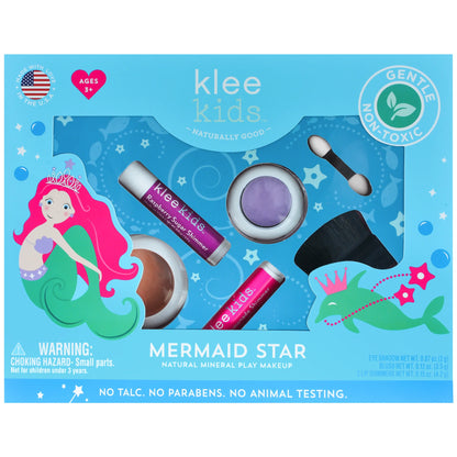 Mermaid Star - Klee Kids Natural Play Makeup 4-Piece Kit - Little Pickles Toy Store
