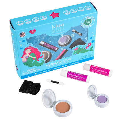 Mermaid Star - Klee Kids Natural Play Makeup 4-Piece Kit - Little Pickles Toy Store