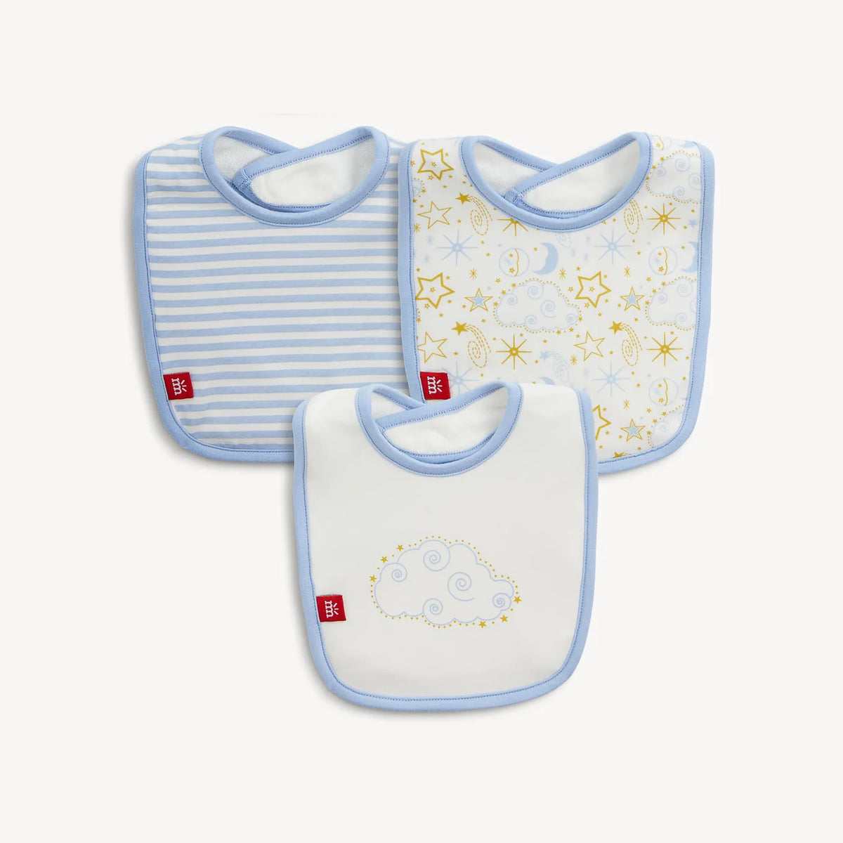 Star Signs Blue Modal Bib 3-Pack
