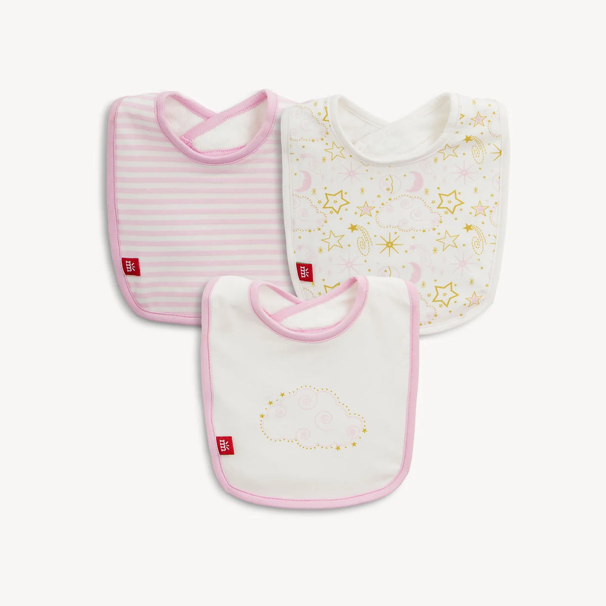 Star Signs Pink Modal Bib 3-Pack