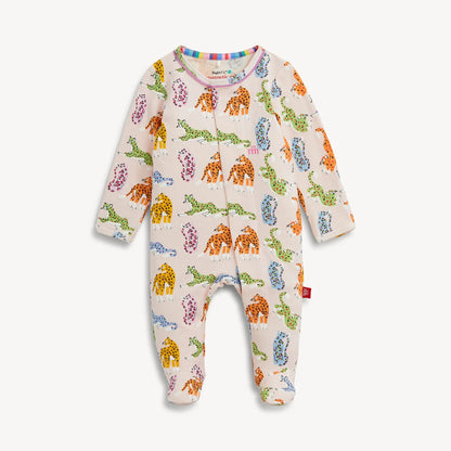 Leopard Queens Footie Baby Outfit