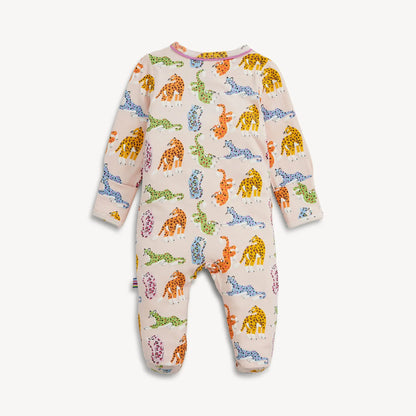 Leopard Queens Footie Baby Outfit
