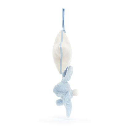 Bashful Blue Bunny Musical Pull (RECYCLED FIBERS) - Little Pickles Toy Store