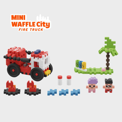 Marioinex Mini Waffle City Fire Truck - Little Pickles Toy Store