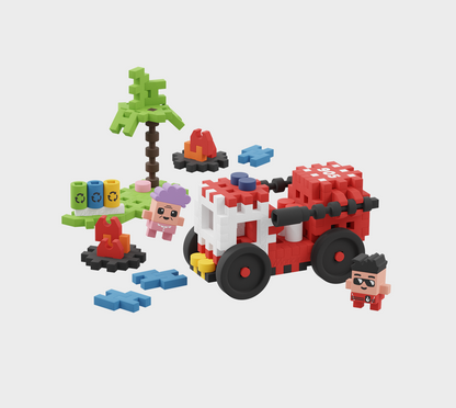 Marioinex Mini Waffle City Fire Truck - Little Pickles Toy Store