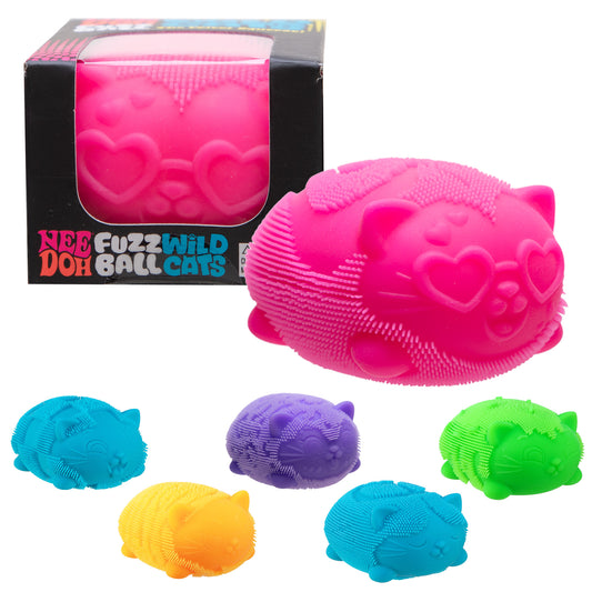 Schylling Official NeeDoh Fuzz Ball Wild Cats (No Returns or Refunds)