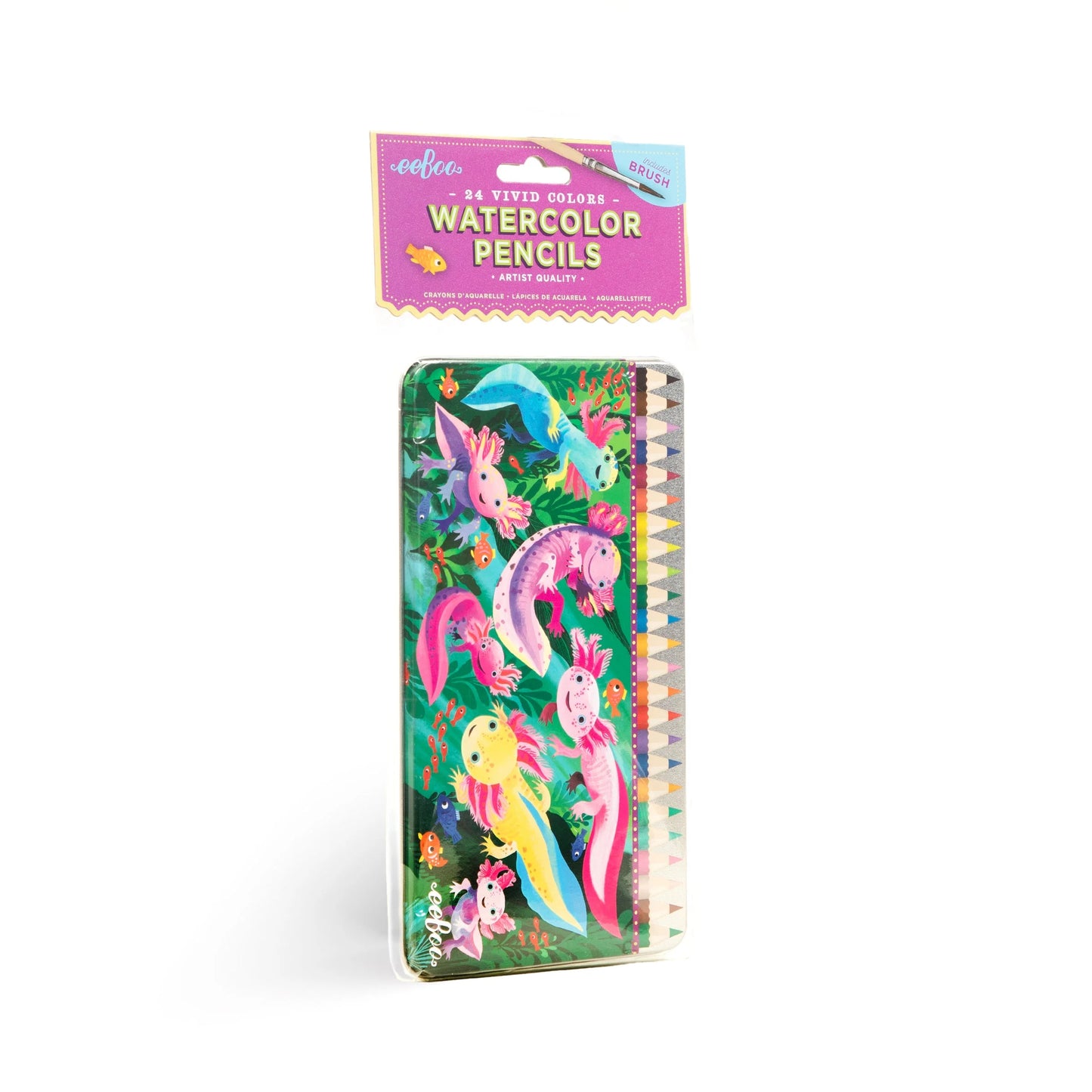Axolotl Watercolor Pencil Tin