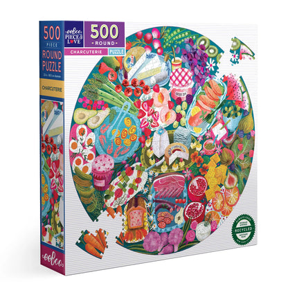 Charcuterie Round 500 Piece Puzzle - Little Pickles Toy Store