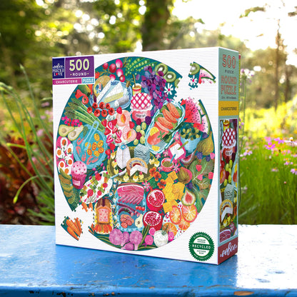 Charcuterie Round 500 Piece Puzzle - Little Pickles Toy Store