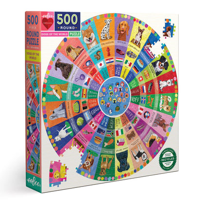 Dogs of the World - 500 Piece Round - Little Pickles Toy Store