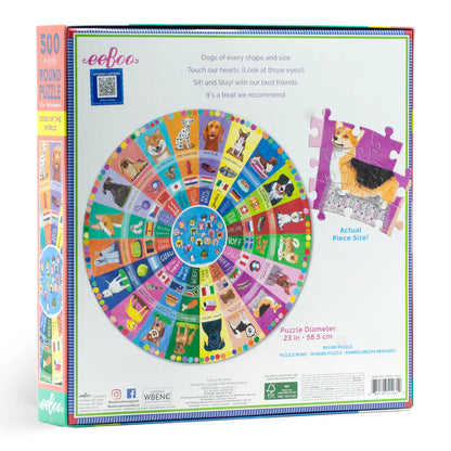Dogs of the World - 500 Piece Round - Little Pickles Toy Store
