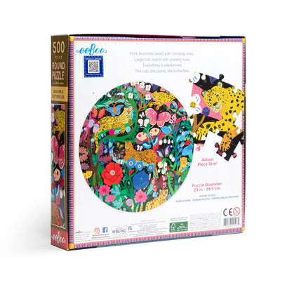 Jaguars & Butterflies Round 500 Piece Puzzle - Little Pickles Toy Store