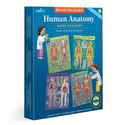 Ready To Learn - Human Anatomy 4 Puzzle 48 Piece Set - Little Pickles Toy Store