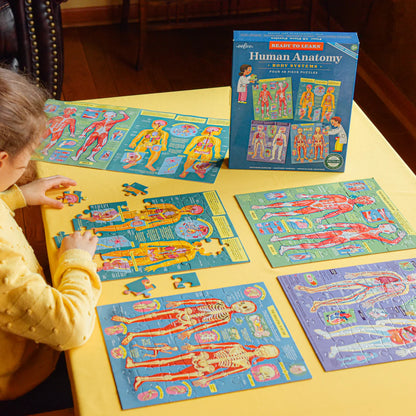 Ready To Learn - Human Anatomy 4 Puzzle 48 Piece Set - Little Pickles Toy Store
