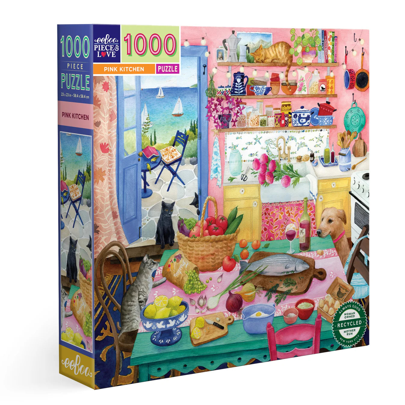 Pink Kitchen 1000 Piece Puzzle