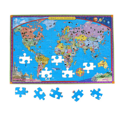 World Map 100 Piece Puzzle - Little Pickles Toy Store