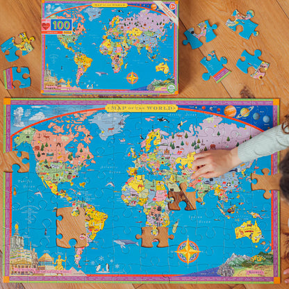 World Map 100 Piece Puzzle - Little Pickles Toy Store
