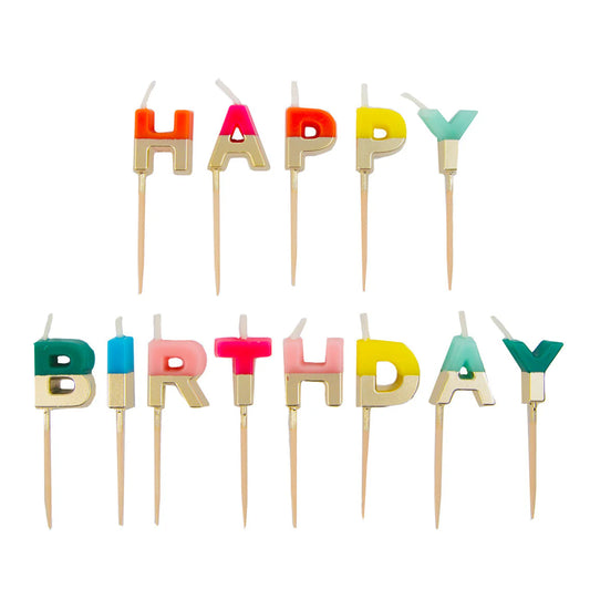 Happy Birthday Candles Rainbow