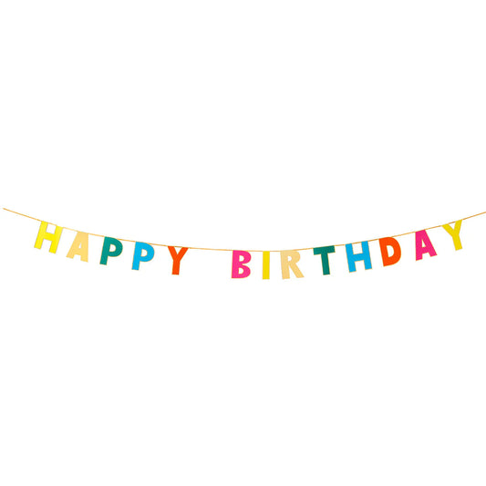 Happy Birthday Garland Rainbow