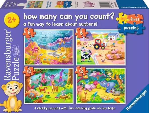 How Many Can You Count? 4 Learning Puzzles - Make live